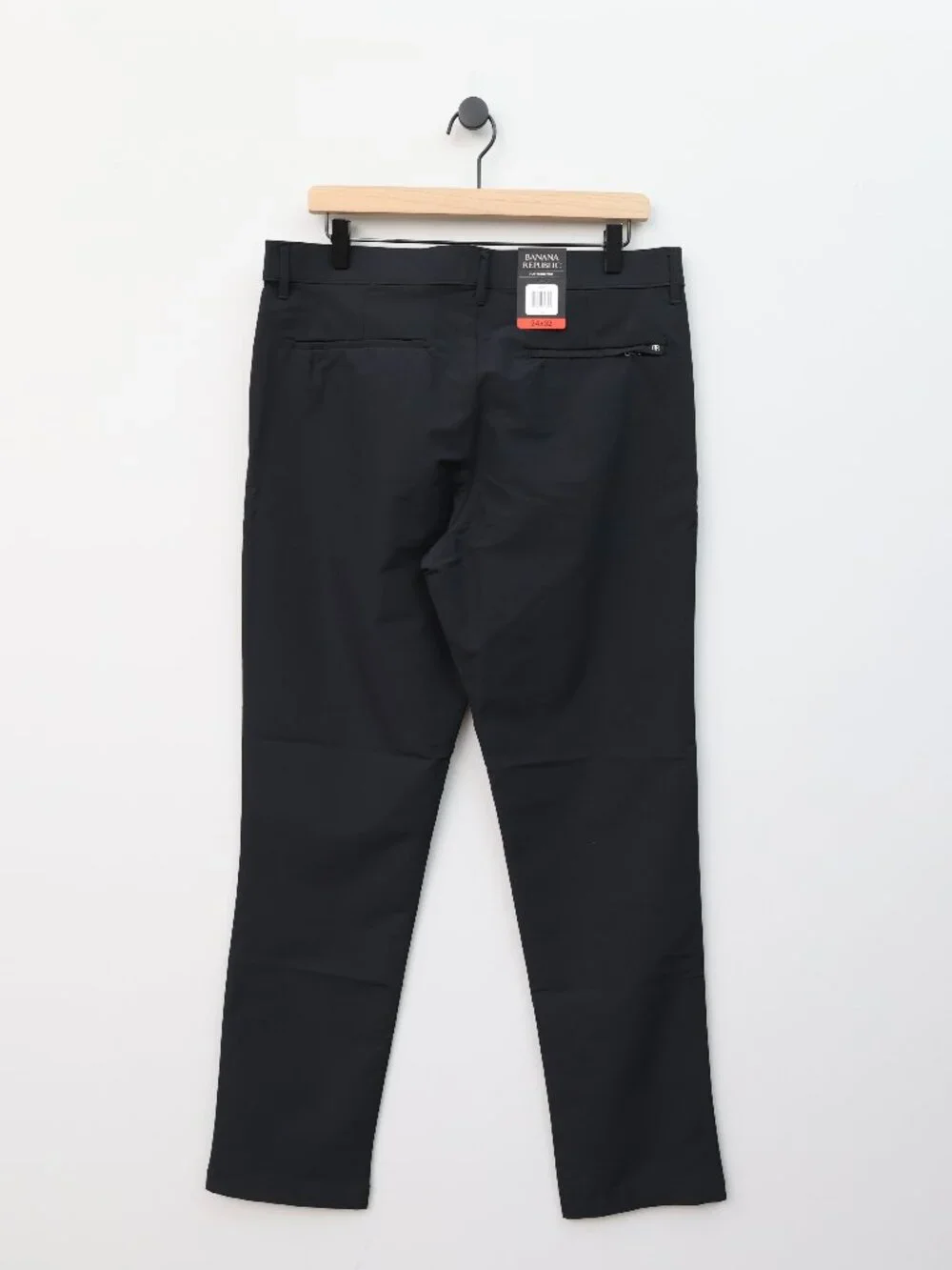 Banana Republic Mens Flat Front Performance Pants Black 34x32 NWT 1557516